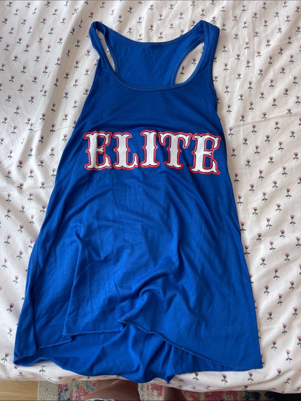 Blue 'ELITE' Racerback Sleep Tank - Unbranded